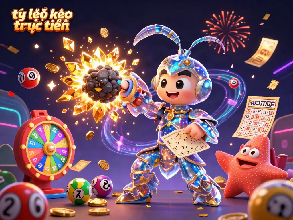 Engage with tỷ lệ kèo trực tuyến in a vivid 3D scene featuring unique gambling elements.