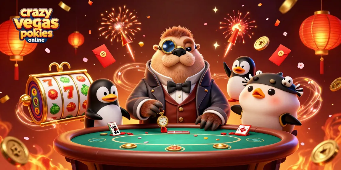 Engage with crazy vegas pokies online at a vibrant underwater casino featuring unique character interactions.